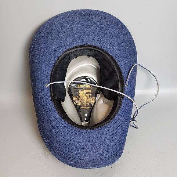 Resistol Stagecoach Ranchman Cowboy Hat 7-1/8 Denim Embroidered Band Vintage main image 2